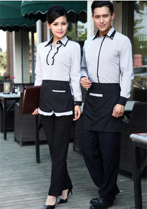 服务员服套装,火锅饭店餐饮长袖工作服